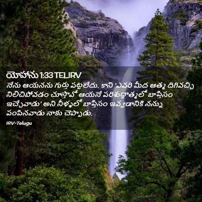 Picture 02 - యోహాను 1:33 TELIRV - నేను ఆయనను గుర్తు - Bible Verse Picture