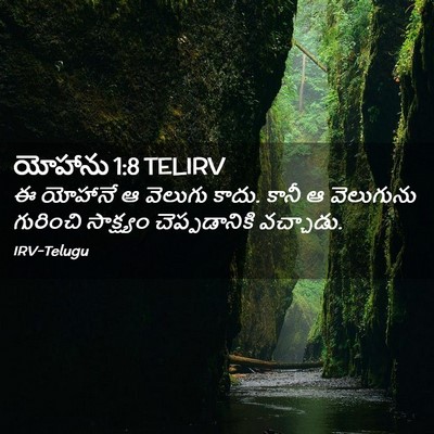 Picture 02 - యోహాను 1:8 TELIRV - ఈ యోహానే ఆ వెలుగు - Bible Verse Picture