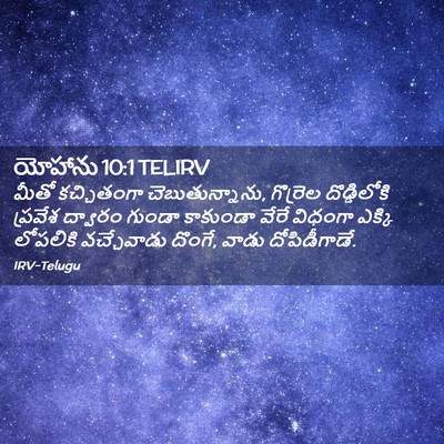 Picture 02 - యోహాను 10:1 TELIRV - మీతో కచ్చితంగా - Bible Verse Picture