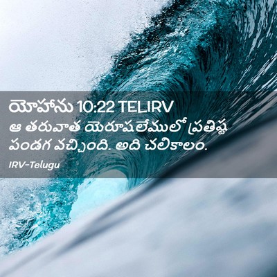 Picture 02 - యోహాను 10:22 TELIRV - ఆ తరువాత - Bible Verse Picture