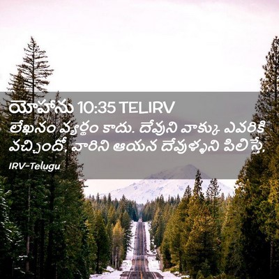 Picture 02 - యోహాను 10:35 TELIRV - లేఖనం వ్యర్థం - Bible Verse Picture