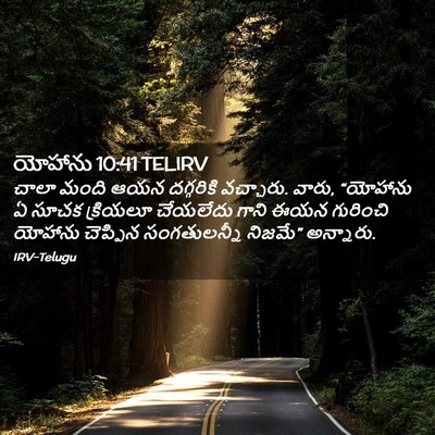 Picture 02 - యోహాను 10:41 TELIRV - చాలా మంది ఆయన - Bible Verse Picture