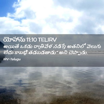 Picture 02 - యోహాను 11:10 TELIRV - అయితే ఒకడు - Bible Verse Picture