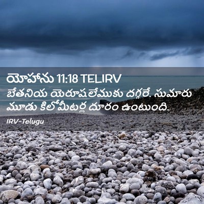 Picture 02 - యోహాను 11:18 TELIRV - బేతనియ - Bible Verse Picture