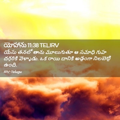 Picture 02 - యోహాను 11:38 TELIRV - యేసు తనలో తాను - Bible Verse Picture