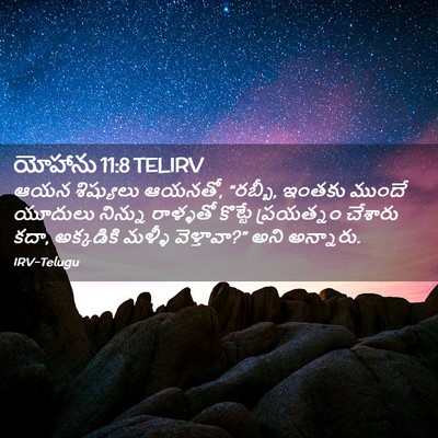 Picture 02 - యోహాను 11:8 TELIRV - ఆయన శిష్యులు - Bible Verse Picture