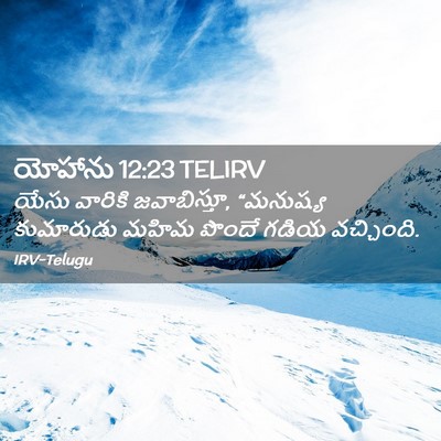 Picture 02 - యోహాను 12:23 TELIRV - యేసు వారికి - Bible Verse Picture
