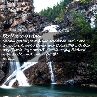 Picture 02 - యోహాను 12:40 TELIRV - “ఆయన వారి కళ్ళకు - Bible Verse Picture