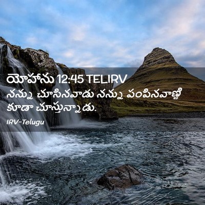 Picture 02 - యోహాను 12:45 TELIRV - నన్ను చూసినవాడు - Bible Verse Picture