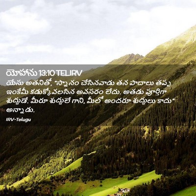 Picture 02 - యోహాను 13:10 TELIRV - యేసు అతనితో, - Bible Verse Picture