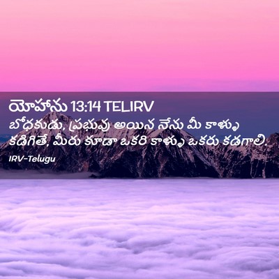Picture 02 - యోహాను 13:14 TELIRV - బోధకుడు, ప్రభువు - Bible Verse Picture
