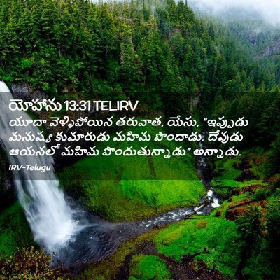 Picture 02 - యోహాను 13:31 TELIRV - యూదా వెళ్ళిపోయిన - Bible Verse Picture