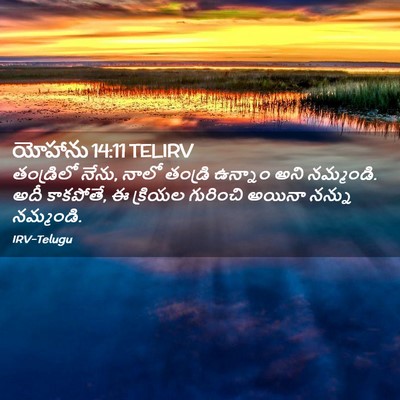 Picture 02 - యోహాను 14:11 TELIRV - తండ్రిలో నేను, - Bible Verse Picture