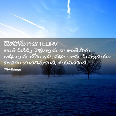 Picture 02 - యోహాను 14:27 TELIRV - శాంతి మీకిచ్చి - Bible Verse Picture