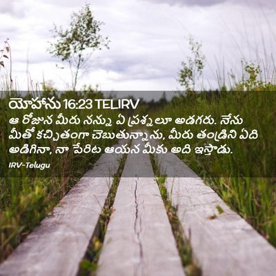 Picture 02 - యోహాను 16:23 TELIRV - ఆ రోజున మీరు నన్ను - Bible Verse Picture