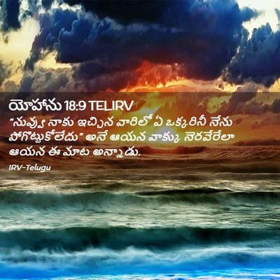 Picture 02 - యోహాను 18:9 TELIRV - “నువ్వు నాకు - Bible Verse Picture