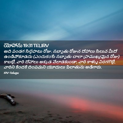 Picture 02 - యోహాను 19:31 TELIRV - అది పండగ - Bible Verse Picture