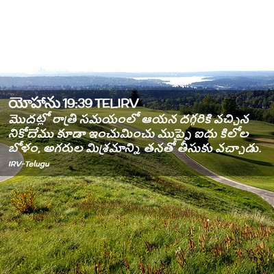 Picture 02 - యోహాను 19:39 TELIRV - మొదట్లో రాత్రి - Bible Verse Picture