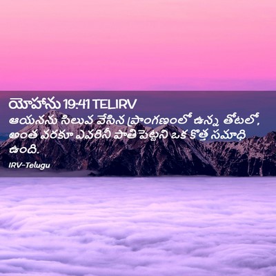 Picture 02 - యోహాను 19:41 TELIRV - ఆయనను సిలువ వేసిన - Bible Verse Picture