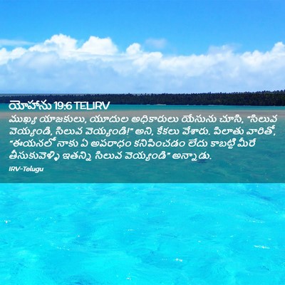 Picture 02 - యోహాను 19:6 TELIRV - ముఖ్య యాజకులు, - Bible Verse Picture