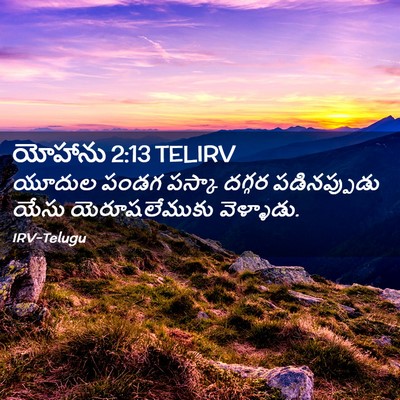 Picture 02 - యోహాను 2:13 TELIRV - యూదుల పండగ పస్కా - Bible Verse Picture