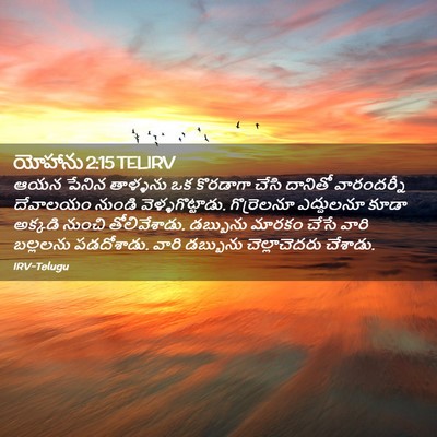 Picture 02 - యోహాను 2:15 TELIRV - ఆయన పేనిన తాళ్ళను - Bible Verse Picture