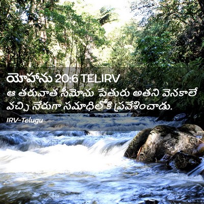 Picture 02 - యోహాను 20:6 TELIRV - ఆ తరువాత సీమోను - Bible Verse Picture