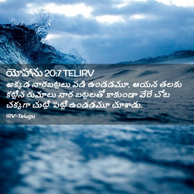 Picture 02 - యోహాను 20:7 TELIRV - అక్కడ నారబట్టలు - Bible Verse Picture