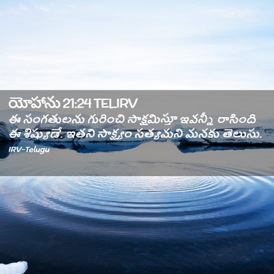 Picture 02 - యోహాను 21:24 TELIRV - ఈ సంగతులను - Bible Verse Picture