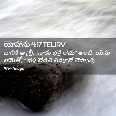 Picture 02 - యోహాను 4:17 TELIRV - దానికి ఆ స్త్రీ, - Bible Verse Picture