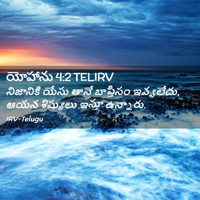 Picture 02 - యోహాను 4:2 TELIRV - నిజానికి యేసు - Bible Verse Picture