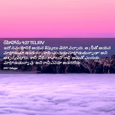 Picture 02 - యోహాను 4:27 TELIRV - ఇదే సమయానికి ఆయన - Bible Verse Picture