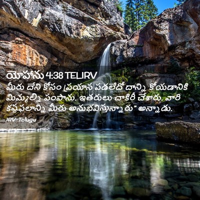 Picture 02 - యోహాను 4:38 TELIRV - మీరు దేని కోసం - Bible Verse Picture