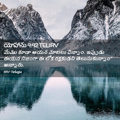 Picture 02 - యోహాను 4:42 TELIRV - మేము కూడా ఆయన - Bible Verse Picture