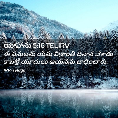 Picture 02 - యోహాను 5:16 TELIRV - ఈ పనులను యేసు - Bible Verse Picture