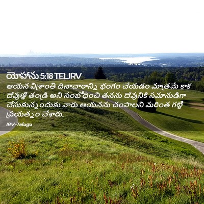 Picture 02 - యోహాను 5:18 TELIRV - ఆయన విశ్రాంతి - Bible Verse Picture