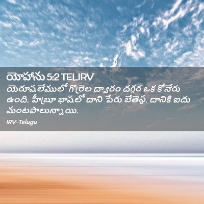 Picture 02 - యోహాను 5:2 TELIRV - యెరూషలేములో - Bible Verse Picture