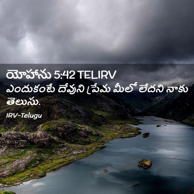 Picture 02 - యోహాను 5:42 TELIRV - ఎందుకంటే దేవుని - Bible Verse Picture