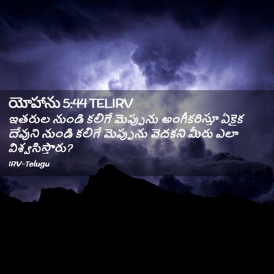 Picture 02 - యోహాను 5:44 TELIRV - ఇతరుల నుండి కలిగే - Bible Verse Picture