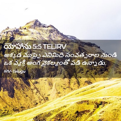 Picture 02 - యోహాను 5:5 TELIRV - అక్కడ ముప్ఫై - Bible Verse Picture