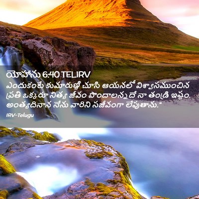 Picture 02 - యోహాను 6:40 TELIRV - ఎందుకంటే - Bible Verse Picture