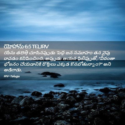 Picture 02 - యోహాను 6:5 TELIRV - యేసు తలెత్తి - Bible Verse Picture
