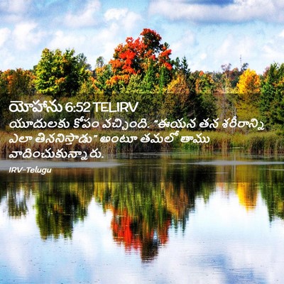 Picture 02 - యోహాను 6:52 TELIRV - యూదులకు కోపం - Bible Verse Picture