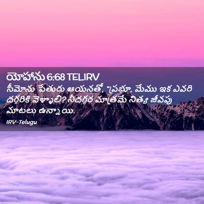 Picture 02 - యోహాను 6:68 TELIRV - సీమోను పేతురు - Bible Verse Picture