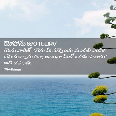 Picture 02 - యోహాను 6:70 TELIRV - యేసు వారితో, “నేను - Bible Verse Picture
