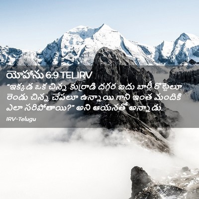 Picture 02 - యోహాను 6:9 TELIRV - “ఇక్కడ ఒక చిన్న - Bible Verse Picture