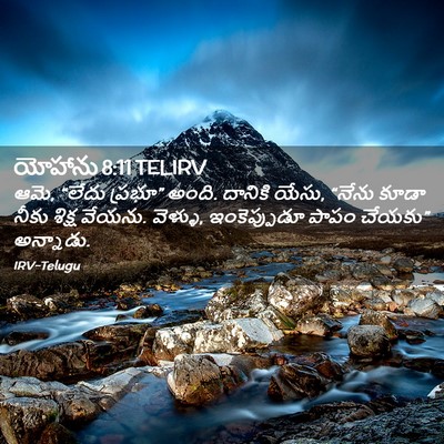 Picture 02 - యోహాను 8:11 TELIRV - ఆమె, “లేదు ప్రభూ” - Bible Verse Picture