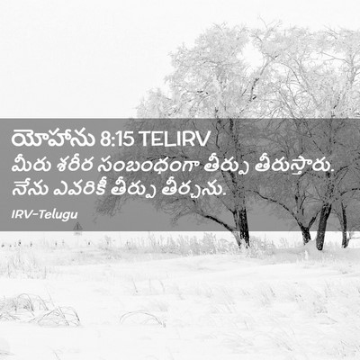 Picture 02 - యోహాను 8:15 TELIRV - మీరు శరీర - Bible Verse Picture