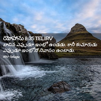 Picture 02 - యోహాను 8:35 TELIRV - బానిస ఎప్పుడూ - Bible Verse Picture