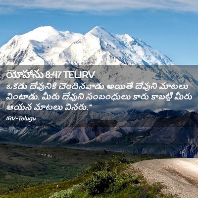 Picture 02 - యోహాను 8:47 TELIRV - ఒకడు దేవునికి - Bible Verse Picture